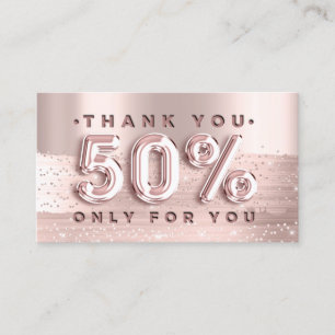 100 Logo QRCODE 50%OFF Code Rose Glitter Strokes Business Card