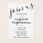 100 Low Budget Black White SMALL Wedding Invite