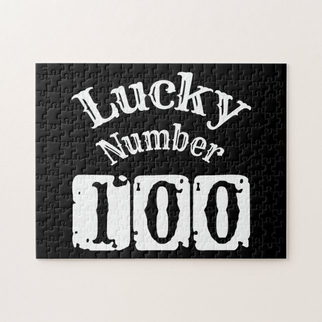 100 - Lucky Number 100 Luck Jigsaw Puzzle (Horizontal)