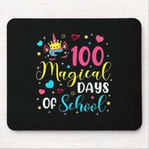 100 Magical Days 100th Day Of School Unicorn Girls Mouse Mat
