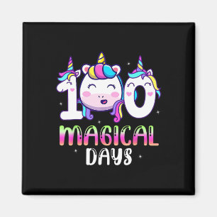 100 Magical Days Girls Kids 100th Day Of School  Magnet