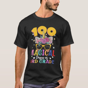 100 Magical Days Of 3RD Grade School Face Cute Uni T-Shirt
