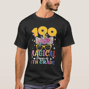 100 Magical Days Of 5TH Grade School Face Cute Uni T-Shirt