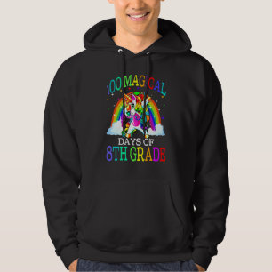 100 Magical Days Of 8th Grade Unicorn 100th Day Of Hoodie