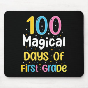 100 Magical Days Of First Grade 100th Day Of Schoo Mouse Mat