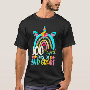 100 Magical Days Of Learning 2nd Grade Unicorn Rai T-Shirt