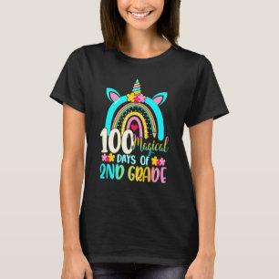 100 Magical Days Of Learning 2nd Grade Unicorn Rai T-Shirt