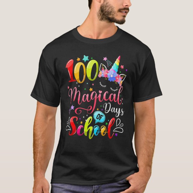 100 Magical Days Of School 100th Day Shirt For Tea (Front)