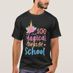 100 Magical Days of School School Unicorn Teacher  T-Shirt