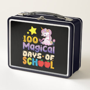 100 Magical Days Of School Unicorn Teacher Metal Lunch Box