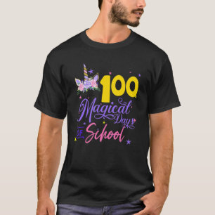 100 Magical Days Of School Unicorn  Teacher Studen T-Shirt