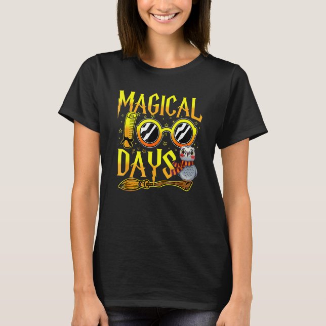100 Magical Days Wizard 100th Days Of School Teach T-Shirt (Front)