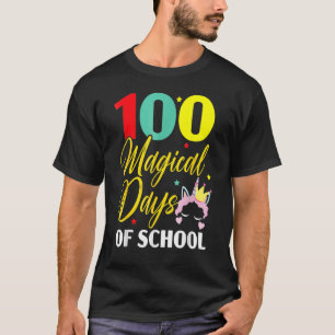 100 Magical Of Days Of School Unicorn 100 Days Of  T-Shirt