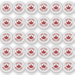 100% Maple Syrup Red Sugar Maple Mini Sticker 2/3"