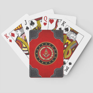 [100] Masonic Square and Compasses [3rd Degree] Playing Cards