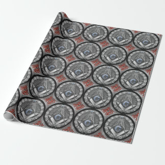 [100] Master Mason - Silver Square & Compasses Wrapping Paper