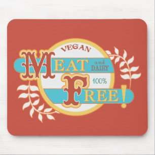 100% Meat Free Vegan Mouse Mat