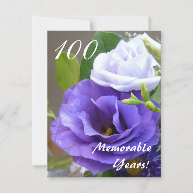 100 Memorable Years!-Birthday Celebration Invitation (Front)