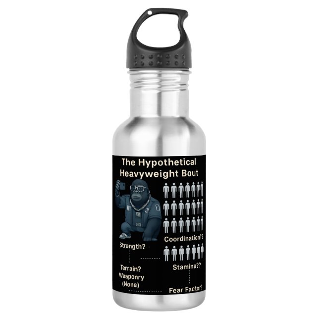 100 Men vs Cool Gorilla 710 Ml Water Bottle (Front)