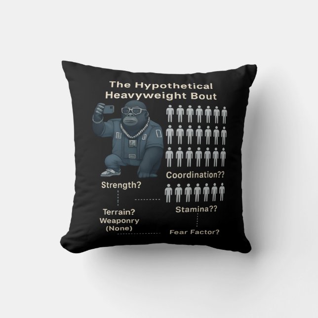 100 Men vs Cool Gorilla Cushion (Front)