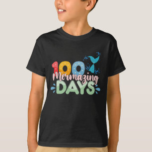 100 Mermazing Days 100th Day of School Mermaid T-Shirt