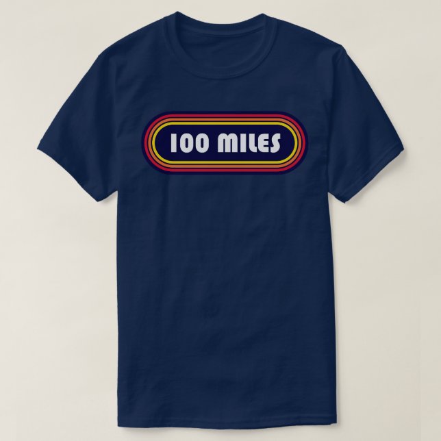 100 Mile Trail and Ultra Running Oval T-Shirt (Design Front)