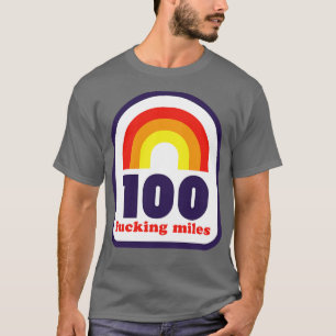 100 Mile Trail and Ultra Running Rainbow Funny T-Shirt