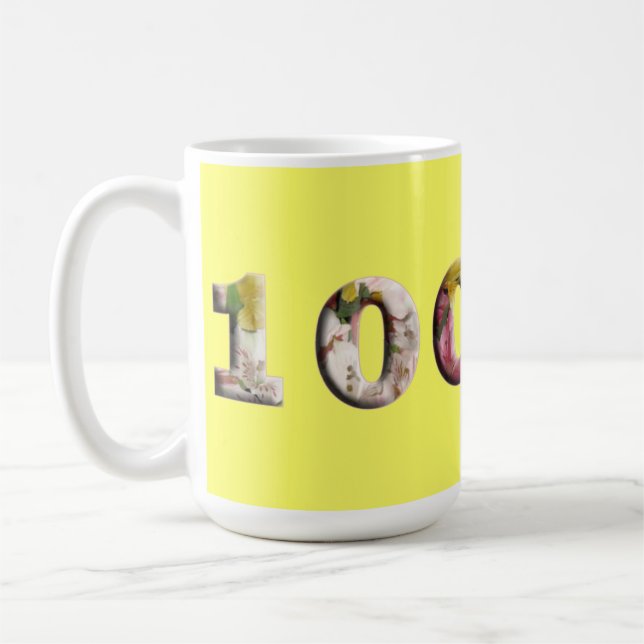 100 Milestone Mug 100th Anniversary Birthday (Left)