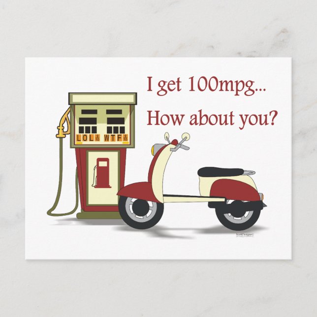 100 mpg? Postcard (Front)