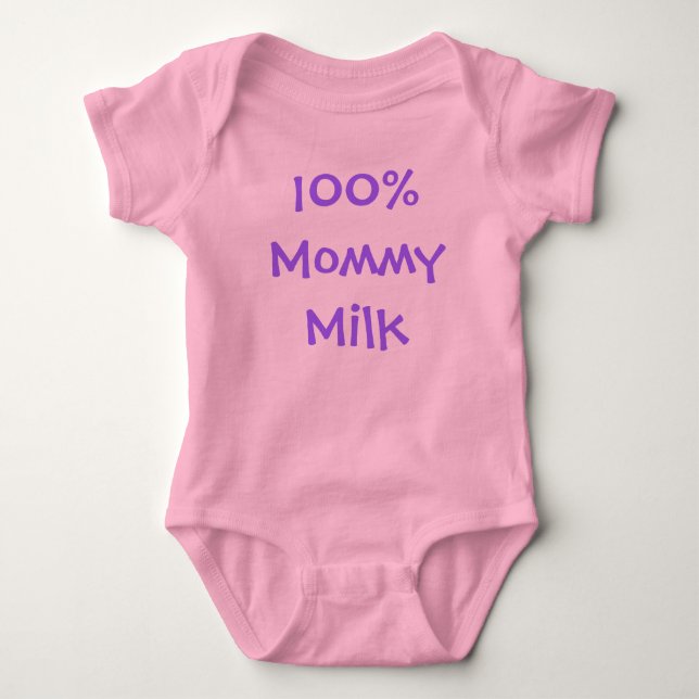 100% Mummy Milk Baby Bodysuit (Front)