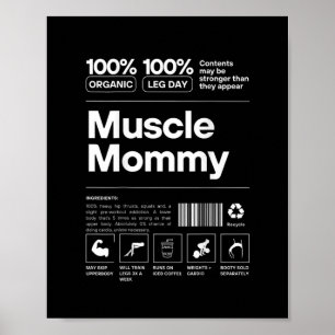 100% Muscle Mummy - Bodybuilding Gym Fit - Design Poster