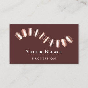 100 Nail Artist Stylist Rose GoldPedicure Manicure Business Card