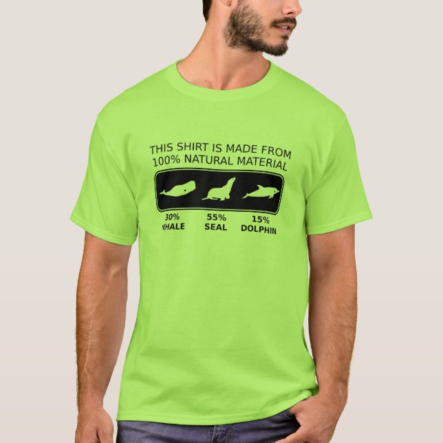 100% Natural Funny Shirt Humour (Front)