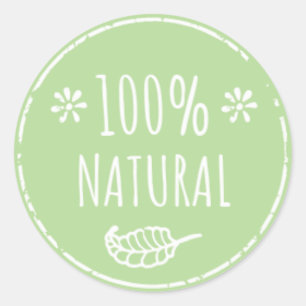 100% Natural Jar Label Local food label