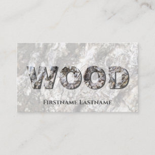 100% natural organic wood grain wooden letters business card