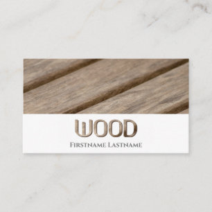 100% natural organic wooden planks wooden letters business card