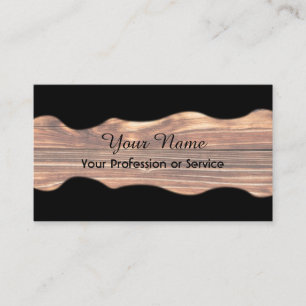 100% natural organic wooden style business card