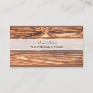 100% natural organic wooden style business card