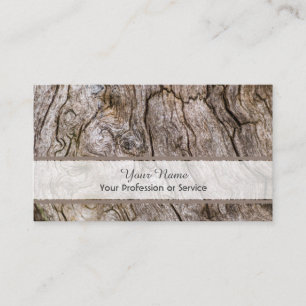 100% natural organic wooden style business card