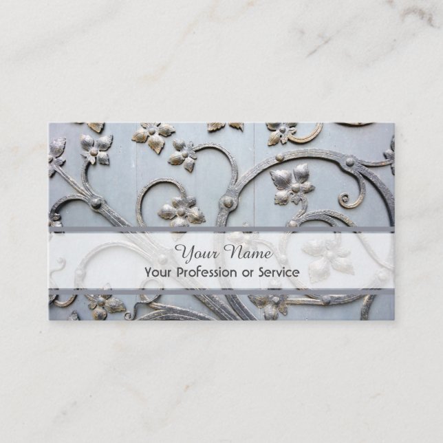 100% natural organic wooden style business card (Front)