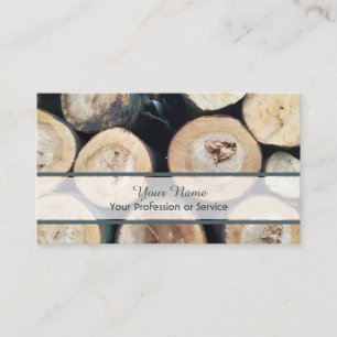 100% natural organic wooden style business card