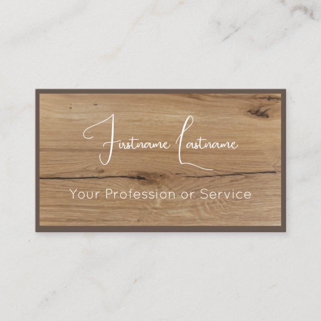 100% natural organic wooden style parquet flooring business card (Front)