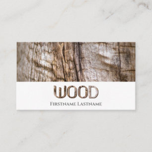 100% natural organic wooden style wooden letters business card