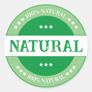 100% Natural Product Label Sticker