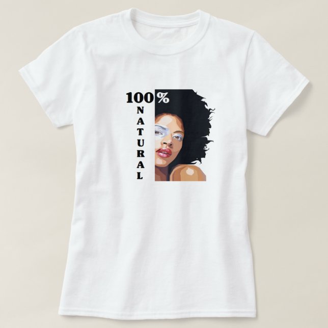 100% Natural T Shirt (Design Front)