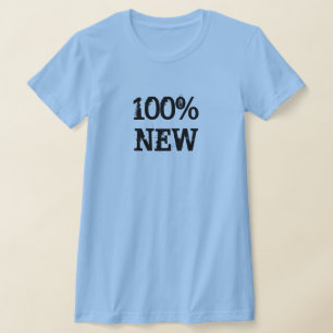 100% New Light Blue T-Shirt