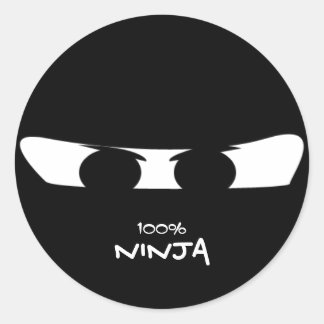 100% Ninja Classic Round Sticker