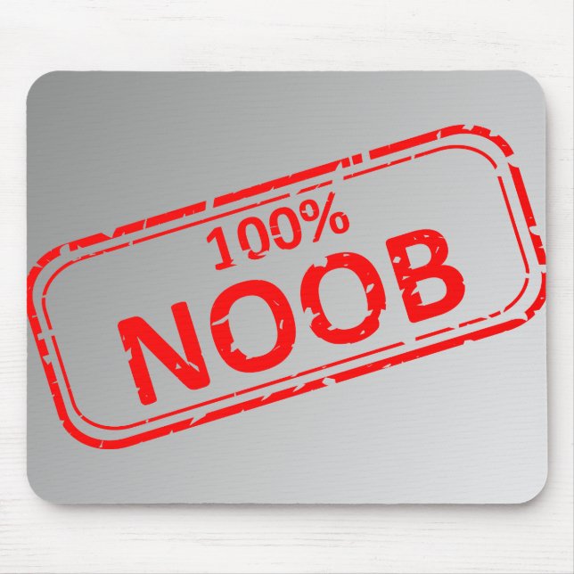 100% Noob Rubber-stamp Mousepad (Front)