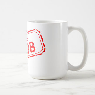 100% Noob Rubber-stamp red on white Coffee Mug