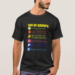 100 Of Groups Funny 100 days of school outfit for T-Shirt